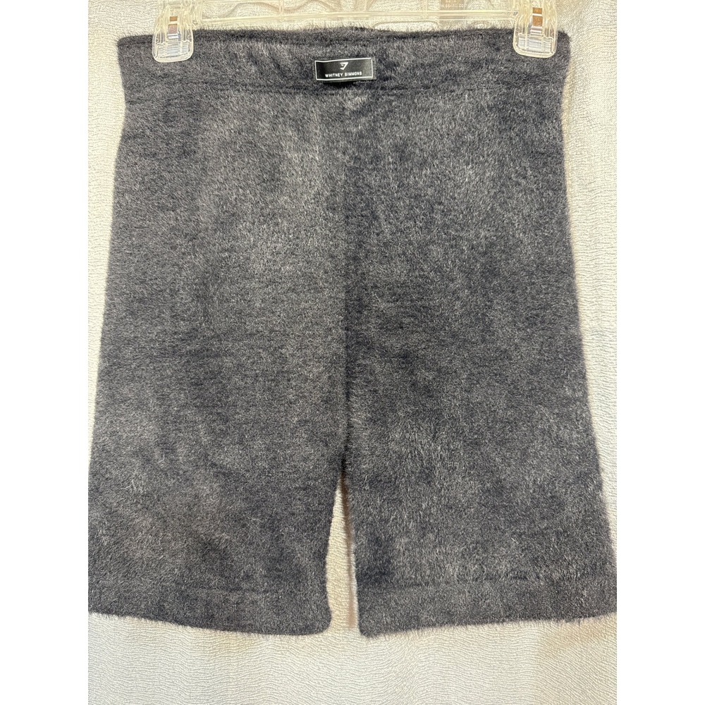 Gymshark Whitney Simmons Fuzzy Knit Lounge Shorts Charcoal Grey Womens Medium M